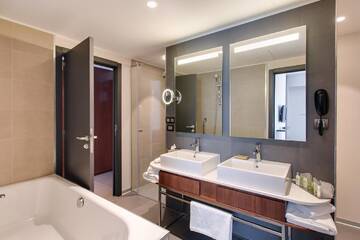 Фото номера Люкс с 1 спальней и кроватью размера &quot;king-size&quot; Отель DoubleTree by Hilton Hotel Cluj - City Plaza г. Клуж-Напока 5